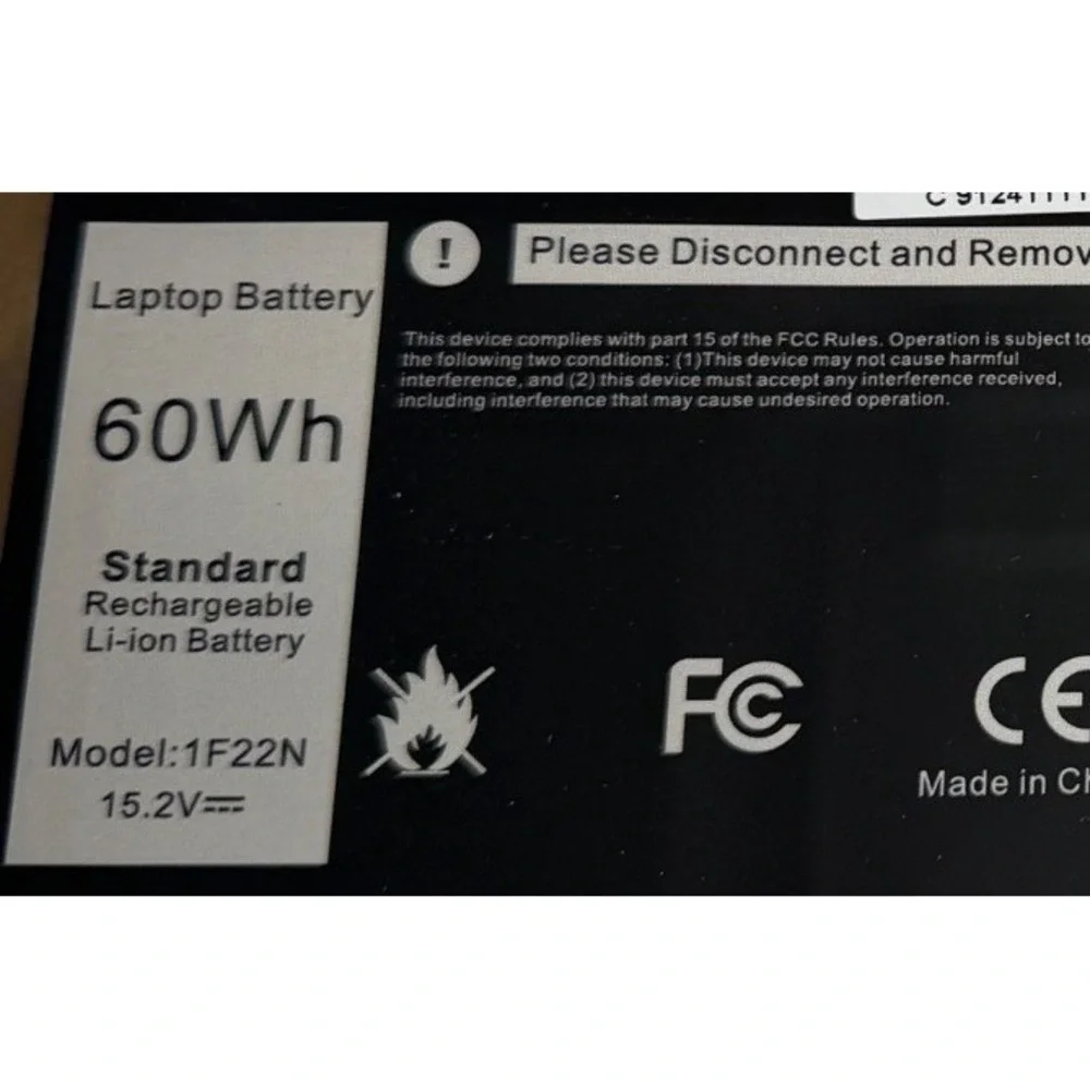 1F22N Laptop Battery 60Wh 15.2V‎ for Dell G5 5590 G7 7590 7790 Alienware M15 M17